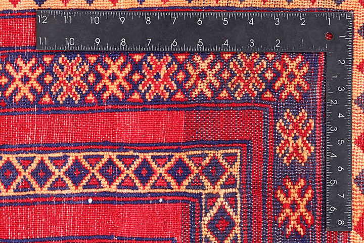 Dark Red Mashwani 6' 9 x 8' 10 - No. 64400 - ALRUG Rug Store