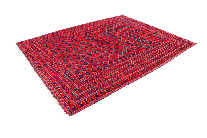 Dark Red Mashwani 7' 2 x 9' 4 - No. 64401 - ALRUG Rug Store