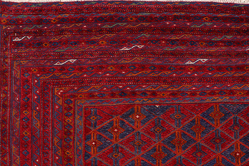 Dark Red Mashwani 6' 9 x 9' - No. 64404 - ALRUG Rug Store