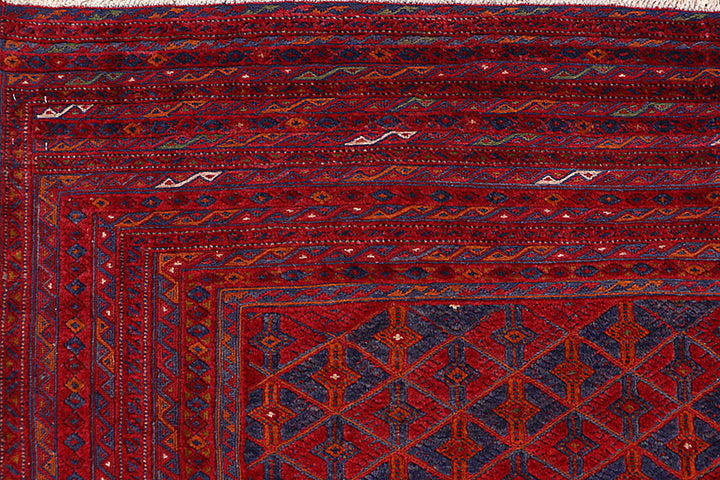 Dark Red Mashwani 6' 9 x 9' - No. 64404 - ALRUG Rug Store