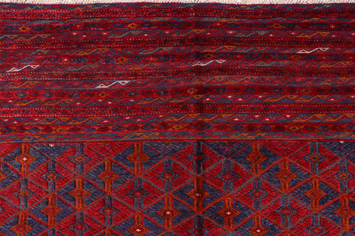 Dark Red Mashwani 6' 9 x 9' - No. 64404 - ALRUG Rug Store