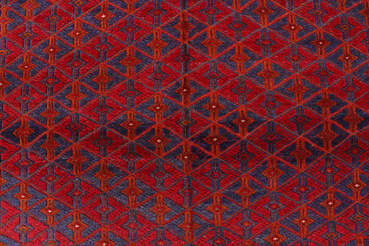 Dark Red Mashwani 6' 9 x 9' - No. 64404 - ALRUG Rug Store