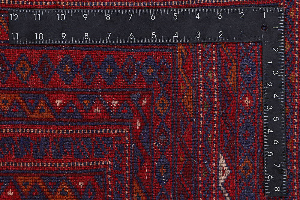 Dark Red Mashwani 6' 9 x 9' - No. 64404 - ALRUG Rug Store
