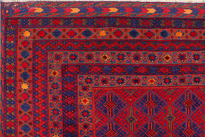 Dark Red Mashwani 6' 8 x 10' - No. 64405 - ALRUG Rug Store