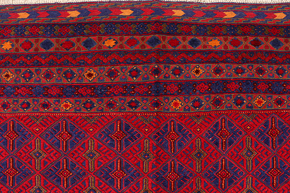 Dark Red Mashwani 6' 8 x 10' - No. 64405 - ALRUG Rug Store