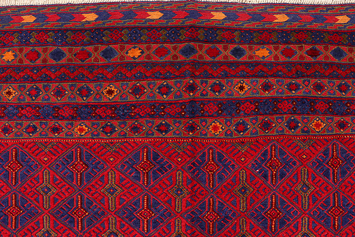 Dark Red Mashwani 6' 8 x 10' - No. 64405 - ALRUG Rug Store