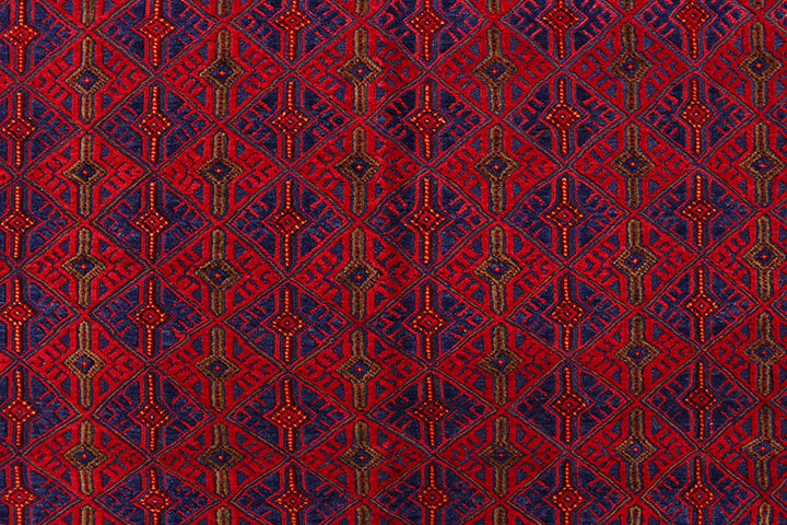 Dark Red Mashwani 6' 8 x 10' - No. 64405 - ALRUG Rug Store