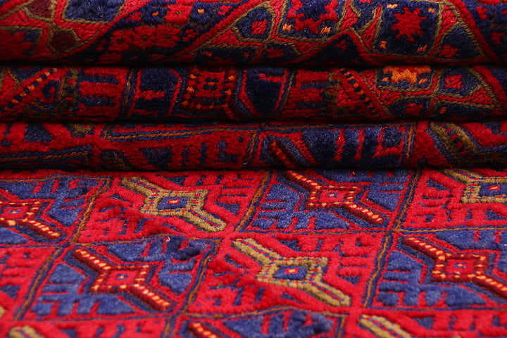 Dark Red Mashwani 6' 8 x 10' - No. 64405 - ALRUG Rug Store