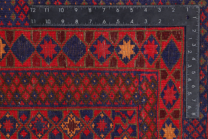 Dark Red Mashwani 6' 8 x 10' - No. 64405 - ALRUG Rug Store
