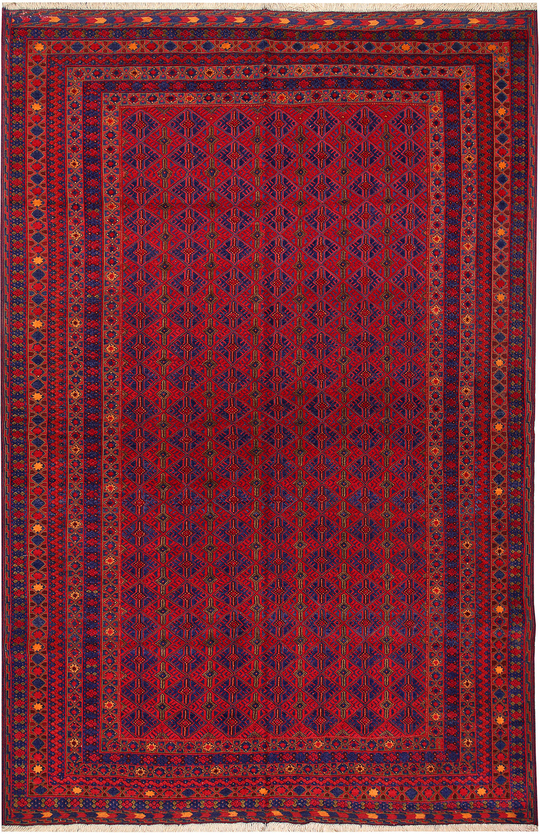 Dark Red Mashwani 6' 8 x 10' - No. 64405 - ALRUG Rug Store
