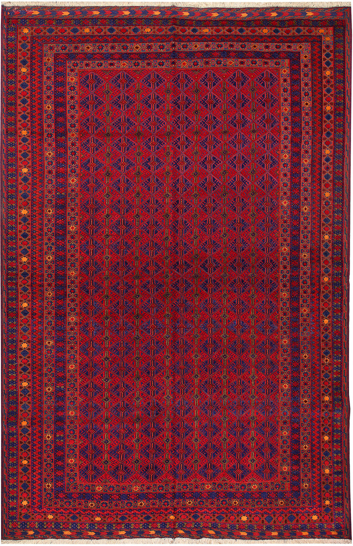 Dark Red Mashwani 6' 8 x 10' - No. 64405 - ALRUG Rug Store