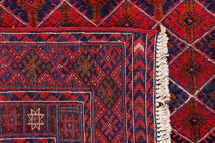Dark Red Mashwani 6' 6 x 9' 1 - No. 64406 - ALRUG Rug Store
