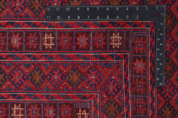 Dark Red Mashwani 6' 6 x 9' 1 - No. 64406 - ALRUG Rug Store