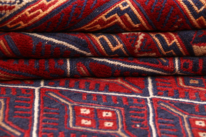 Multi Colored Mashwani 6' 8 x 9' 4 - No. 64409 - ALRUG Rug Store