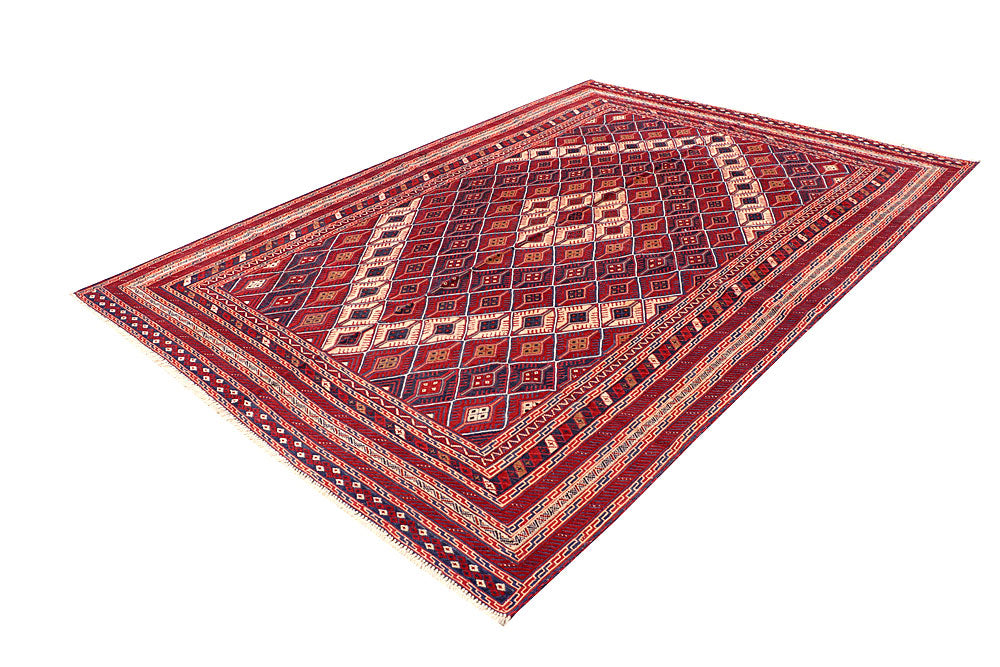Multi Colored Mashwani 6' 8 x 9' 4 - No. 64409 - ALRUG Rug Store