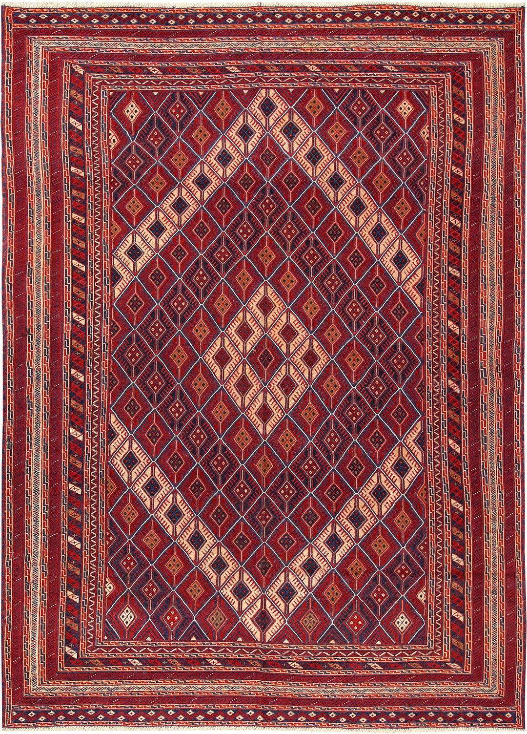 Multi Colored Mashwani 6' 8 x 9' 4 - No. 64409 - ALRUG Rug Store