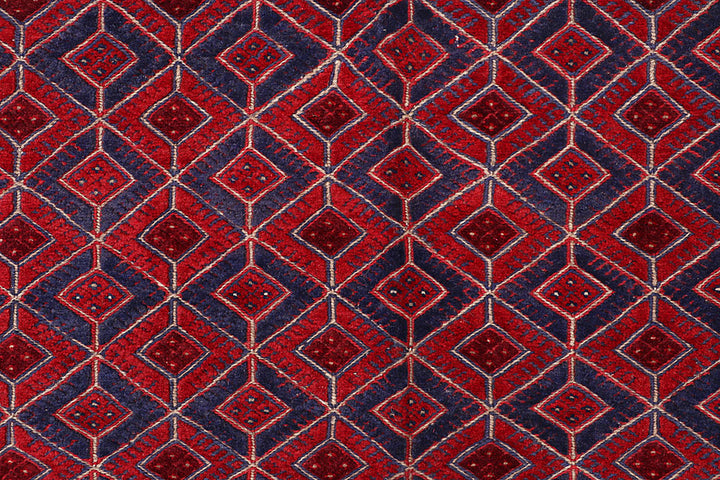 Dark Red Mashwani 6' 8 x 8' 11 - No. 64411 - ALRUG Rug Store