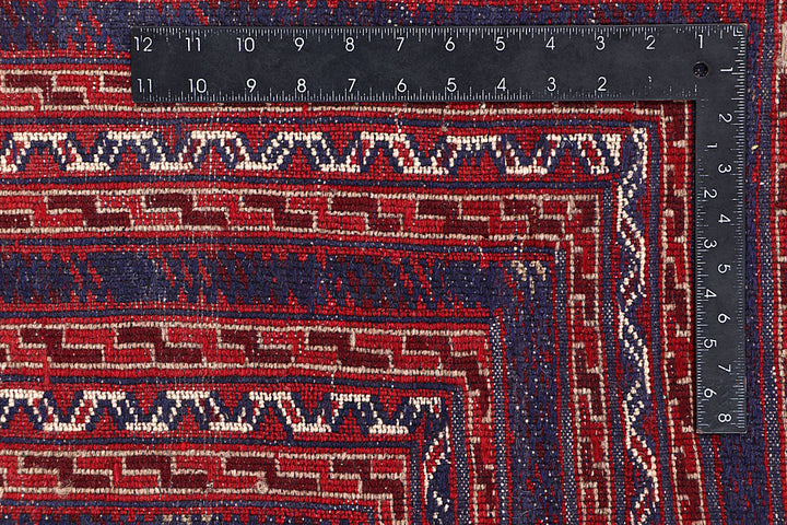 Dark Red Mashwani 6' 8 x 8' 11 - No. 64411 - ALRUG Rug Store
