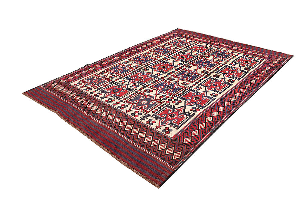 Blanched Almond Soumak 6' 5 x 8' 10 - No. 64422 - ALRUG Rug Store