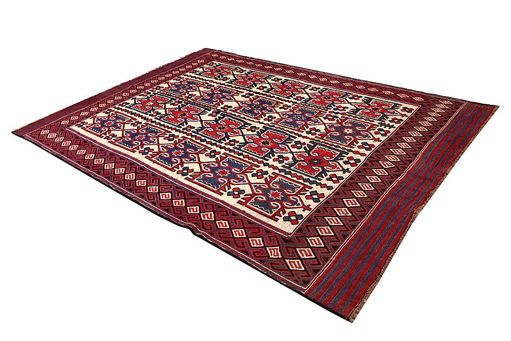 Blanched Almond Soumak 6' 5 x 8' 10 - No. 64422 - ALRUG Rug Store