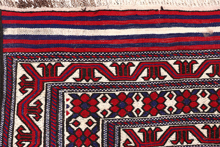 Cornsilk Soumak 6' 9 x 9' 5 - No. 64423 - ALRUG Rug Store