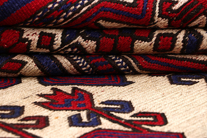 Cornsilk Soumak 6' 9 x 9' 5 - No. 64423 - ALRUG Rug Store