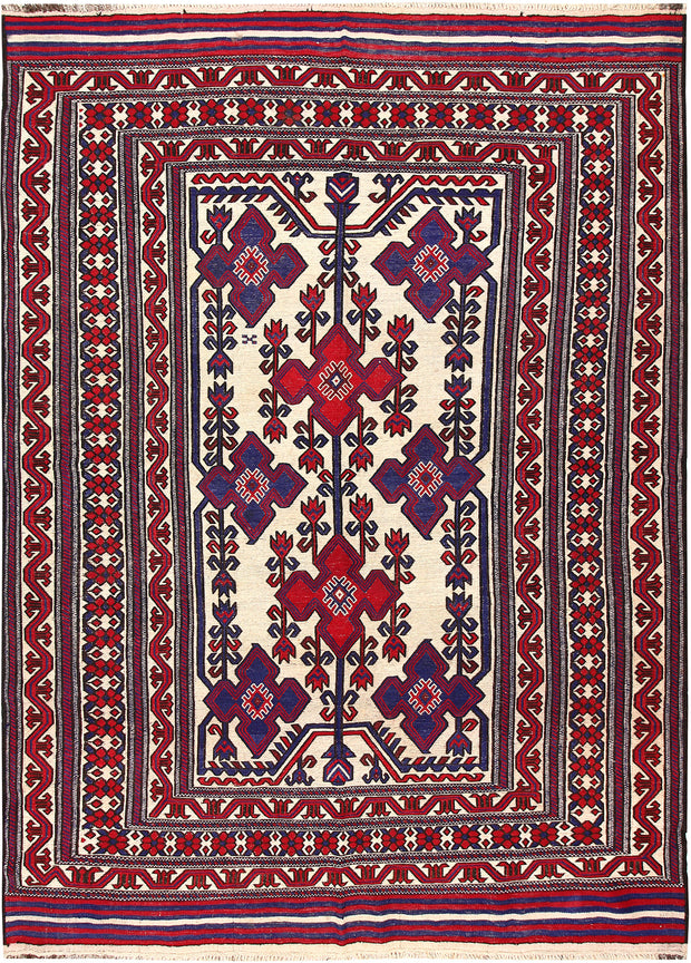 Cornsilk Soumak 6' 9 x 9' 5 - No. 64423 - ALRUG Rug Store