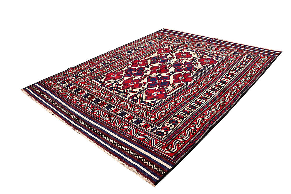 Blanched Almond Soumak 6' 10 x 9' - No. 64424 - ALRUG Rug Store