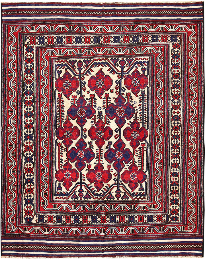 Blanched Almond Soumak 6' 10 x 9' - No. 64424 - ALRUG Rug Store