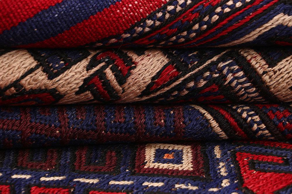 Firebrick Soumak 6' 7 x 9' 2 - No. 64425 - ALRUG Rug Store