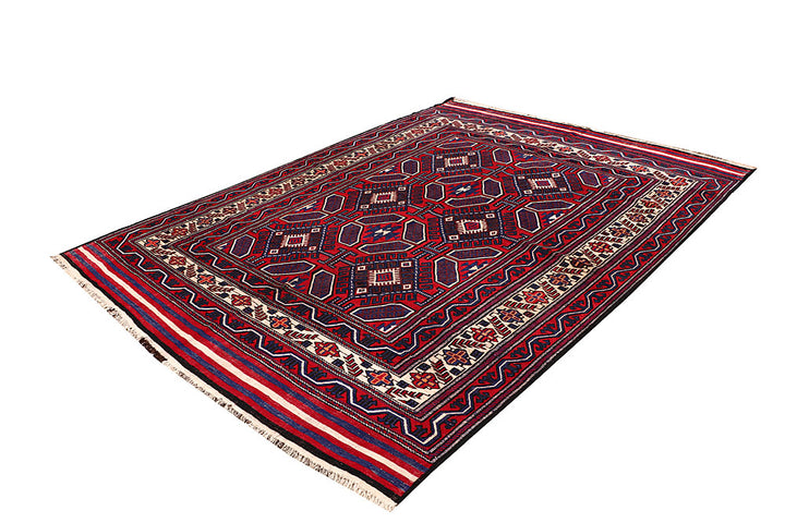 Firebrick Soumak 6' 7 x 9' 2 - No. 64425 - ALRUG Rug Store