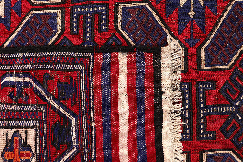 Firebrick Soumak 6' 7 x 9' 2 - No. 64425 - ALRUG Rug Store