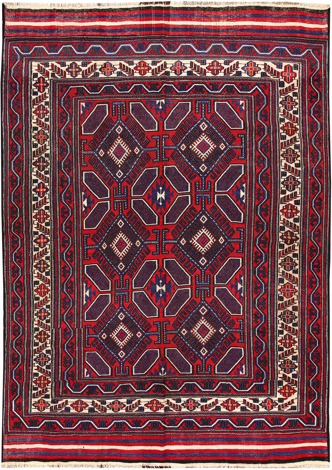 Firebrick Soumak 6' 7 x 9' 2 - No. 64425 - ALRUG Rug Store