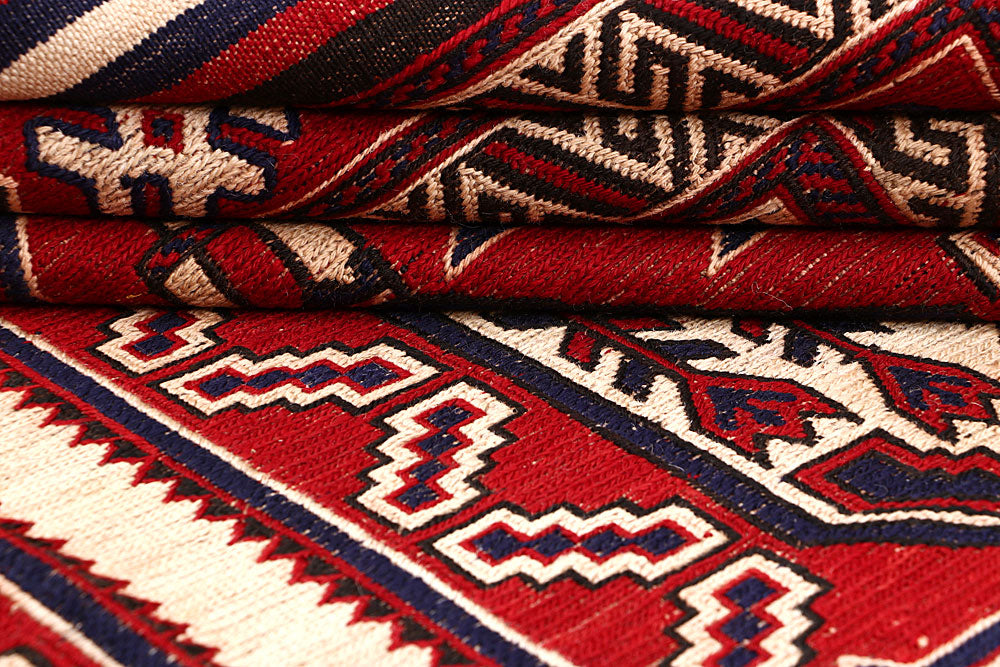 Blanched Almond Soumak 6' 9 x 8' 11 - No. 64427 - ALRUG Rug Store