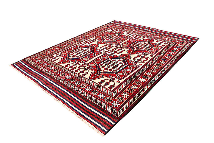 Blanched Almond Soumak 6' 9 x 8' 11 - No. 64427 - ALRUG Rug Store