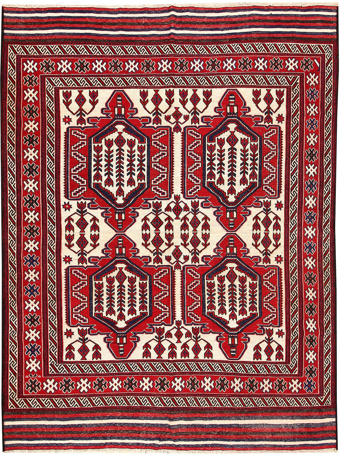 Blanched Almond Soumak 6' 9 x 8' 11 - No. 64427 - ALRUG Rug Store
