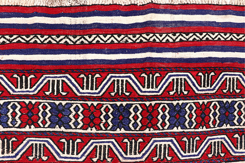 Cornsilk Soumak 6' 7 x 8' 11 - No. 64428 - ALRUG Rug Store