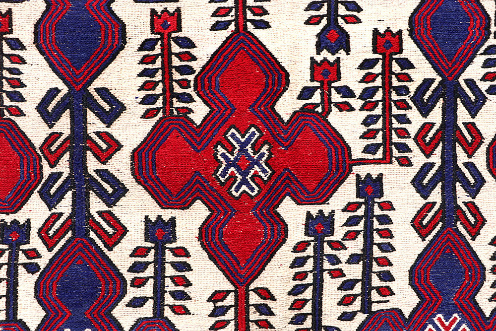 Cornsilk Soumak 6' 7 x 8' 11 - No. 64428 - ALRUG Rug Store