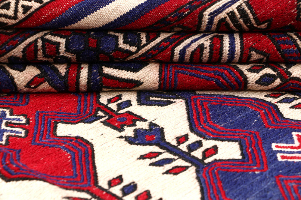 Cornsilk Soumak 6' 7 x 8' 11 - No. 64428 - ALRUG Rug Store