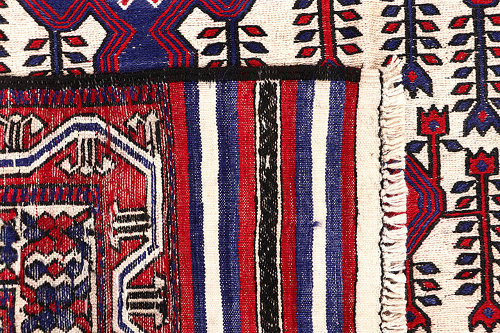 Cornsilk Soumak 6' 7 x 8' 11 - No. 64428 - ALRUG Rug Store