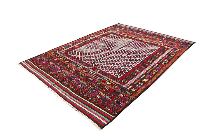 Multi Colored Soumak 6' 6 x 8' 10 - No. 64429 - ALRUG Rug Store