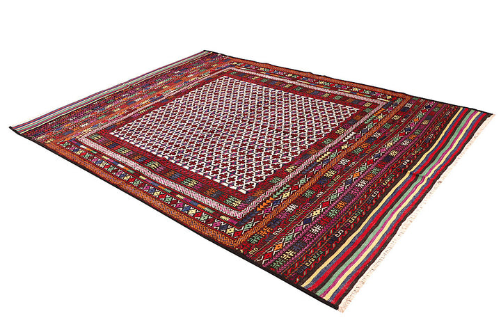 Multi Colored Soumak 6' 6 x 8' 10 - No. 64429 - ALRUG Rug Store