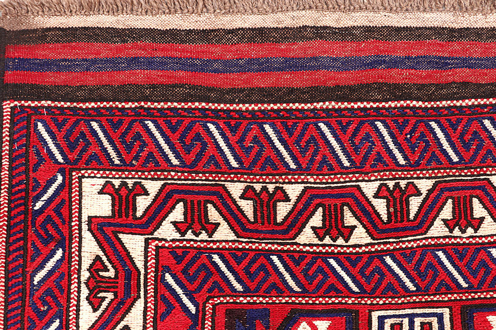 Red Soumak 5' 10 x 9' 6 - No. 64430 - ALRUG Rug Store