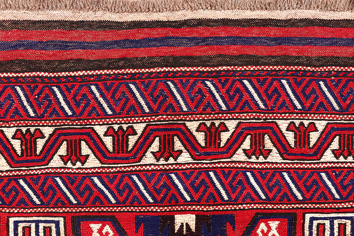 Red Soumak 5' 10 x 9' 6 - No. 64430 - ALRUG Rug Store