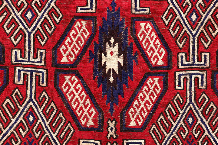 Red Soumak 5' 10 x 9' 6 - No. 64430 - ALRUG Rug Store