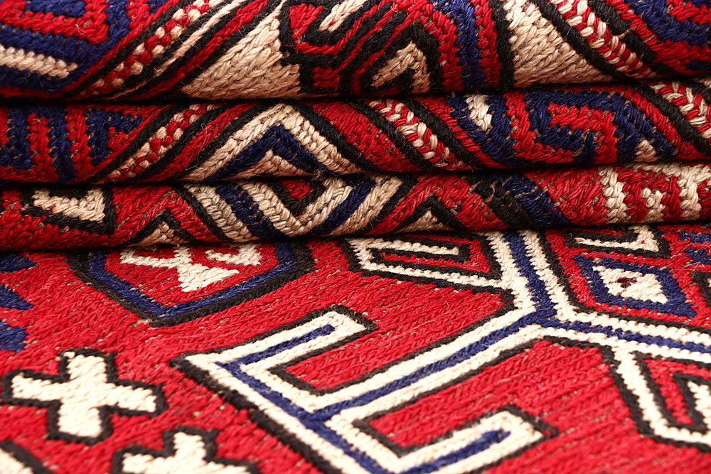 Red Soumak 5' 10 x 9' 6 - No. 64430 - ALRUG Rug Store