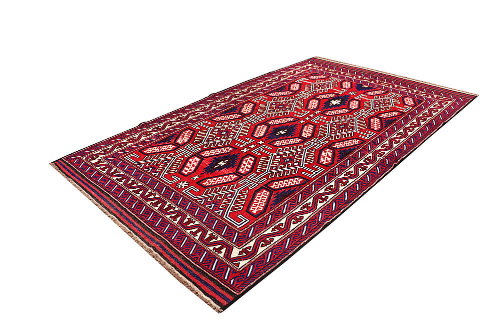 Red Soumak 5' 10 x 9' 6 - No. 64430 - ALRUG Rug Store