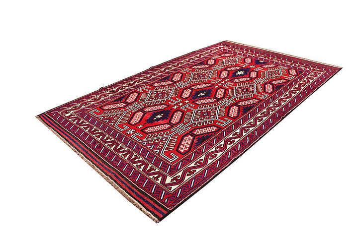 Red Soumak 5' 10 x 9' 6 - No. 64430 - ALRUG Rug Store