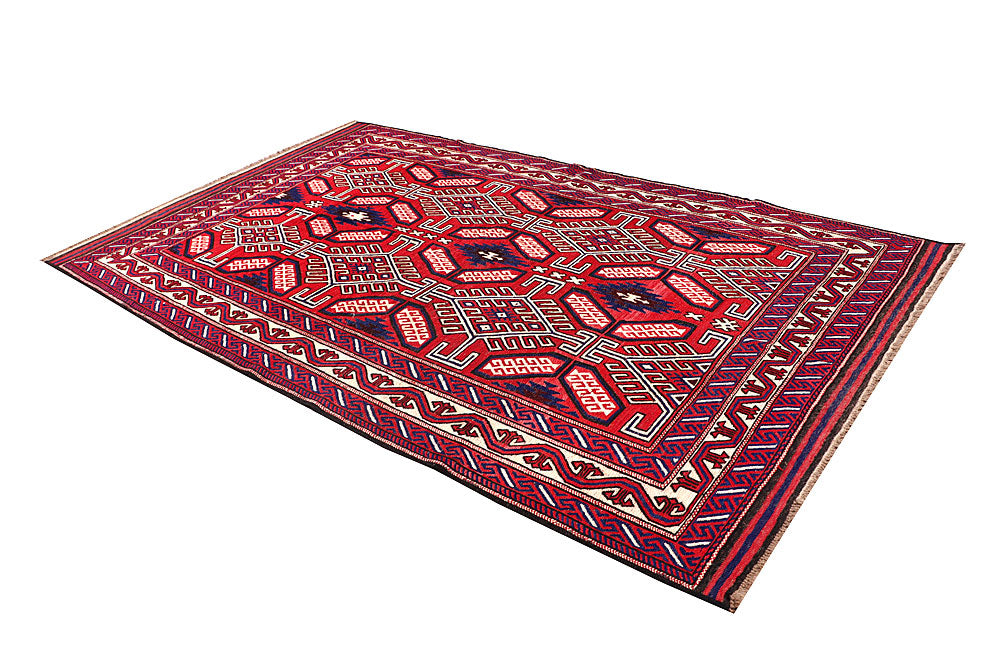 Red Soumak 5' 10 x 9' 6 - No. 64430 - ALRUG Rug Store
