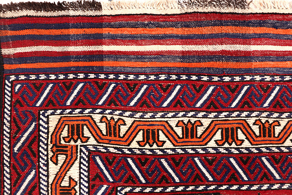 Firebrick Soumak 6' 5 x 8' 7 - No. 64431 - ALRUG Rug Store